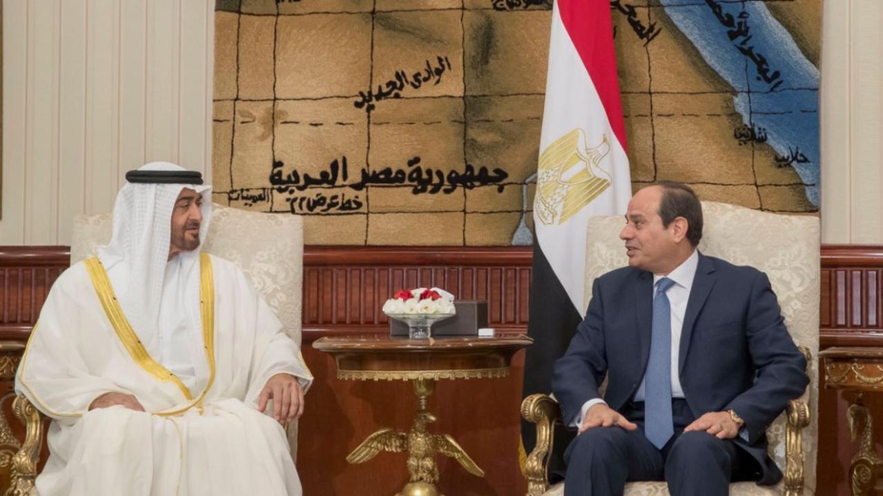 السيسي يستقبل ولي عهد أبو ظبي ويؤكدان على التكاتف لمحاربة الإرهاب.