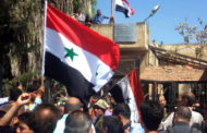 الجيش السورى يرفع العلم فوق مدينة طفس شمال غرب درعا‎