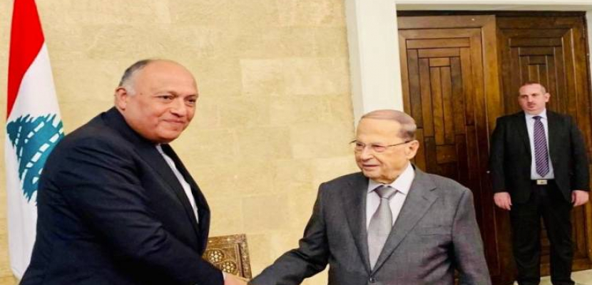 شكري يلتقي الرئيس عون ويؤكد التزام مصر الكامل بدعم ومساندة لبنان