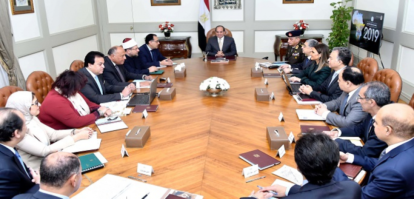 الرئيس السيسي يبحث مع مجلس الوزراء إعدادات رئاسة مصر للاتحاد الأفريقي