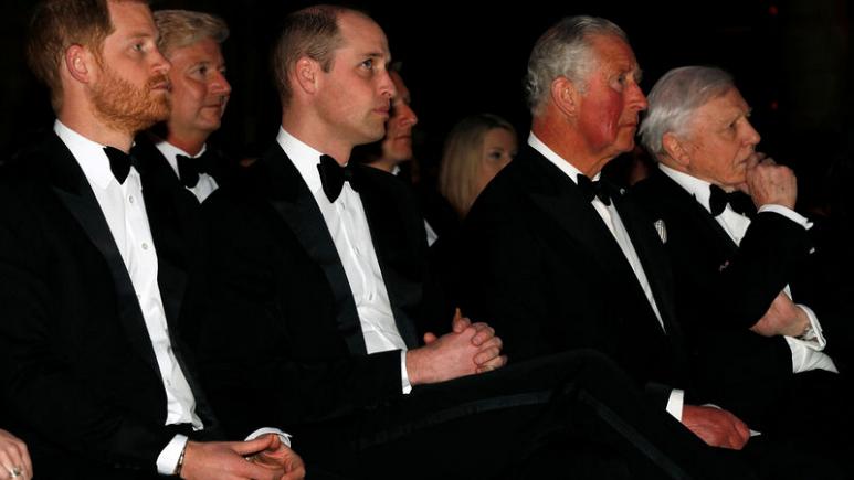 أمراء العائلة المالكة في بريطانيا يحضرون العرض الأول لمسلسل (أور بلانت)