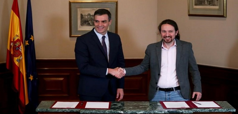 الاشتراكيون وحزب بوديموس يوقعون اتفاقا لتشكيل حكومة إسبانية