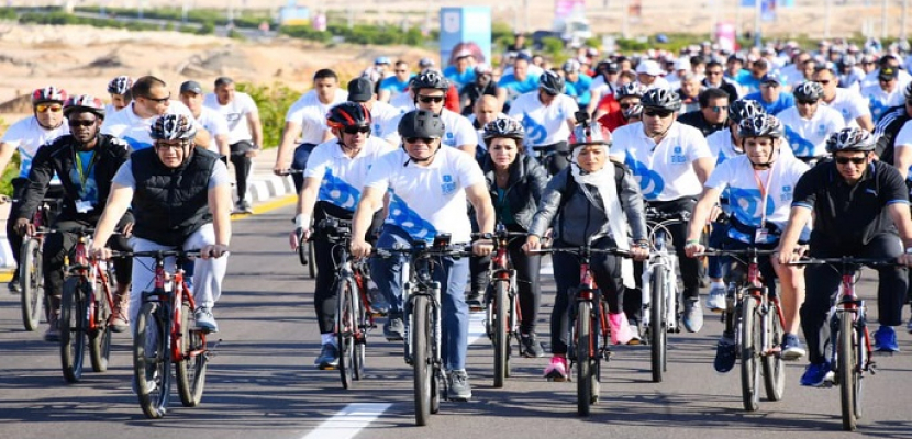 مشاركة الرئيس السيسي مع شباب العالم في فاعليات ماراثون السلام