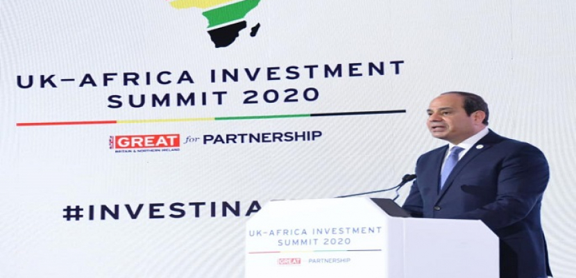 الرئيس السيسي: القمة البريطانية – الإفريقية إضافة جديدة للعمل الدولى للنهوض بقارتنا