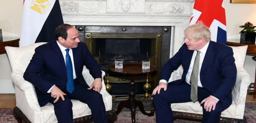 السيسي يؤكد لجونسون تطلع مصر لتعظيم التعاون وتعزيز التنسيق السياسي والأمني مع بريطانيا خلال الفترة المقبلة