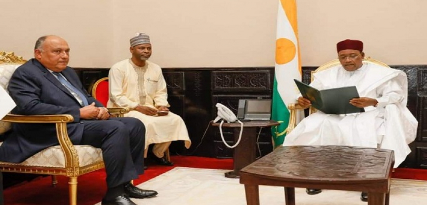 رسالة من الرئيس السيسي لنظيره النيجري بخصوص سد النهضة يسلمها شكري