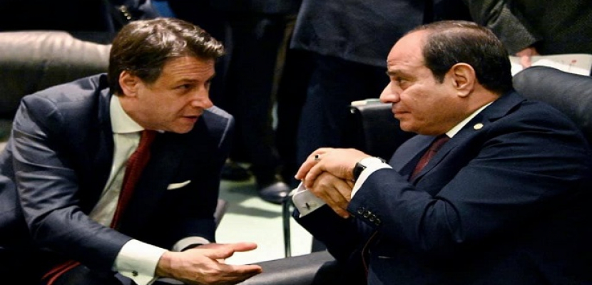 الرئيس السيسي يبحث هاتفيا مع رئيس الوزراء الإيطالي العلاقات العسكرية والاقتصادية بين البلدين