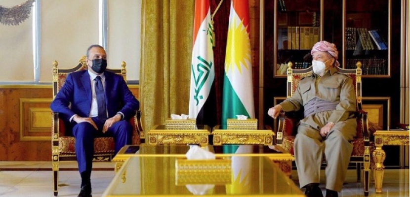 الكاظمي يبحث مع رئيس الحزب الديمقراطي بإقليم كردستان العراق تطورات “قصف أربيل”