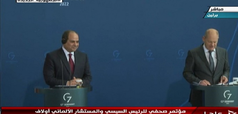 الرئيس السيسي: مصر ماضية في تعزيز الشراكة مع ألمانيا والتنسيق لمواجهة التحديات