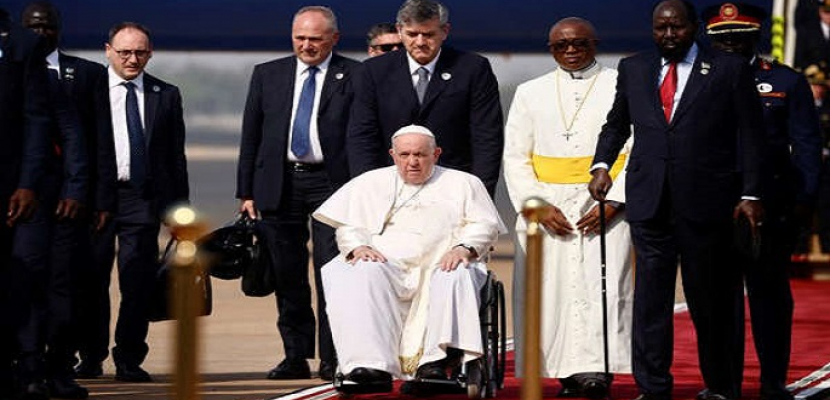 بابا الفاتيكان يصل إلى جنوب السودان