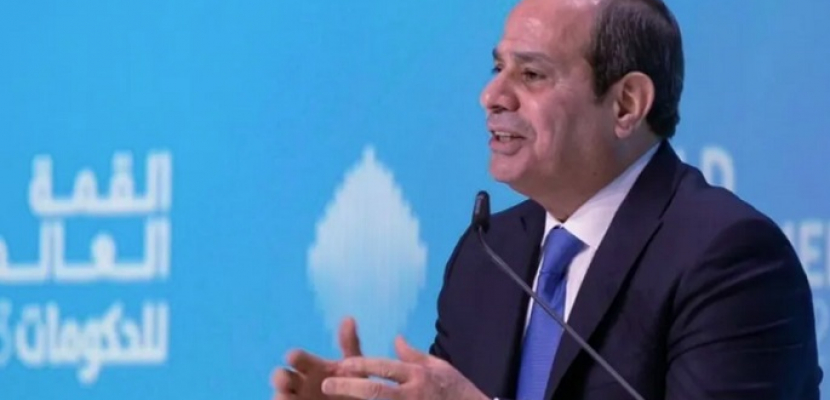خلال كلمته بالجلسة الرئيسية لقمة الحكومات .. السيسي: مصر نجحت في تجاوز تحديات صعبة ومتوازية عقب 2011