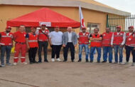 الهلال الأحمر المصري يقيم مركز إغاثي إنساني عبر “أرقين” لخدمة العابرين من السودان