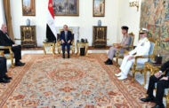 الرئيس السيسي يستقبل وزير الدفاع الإيطالي