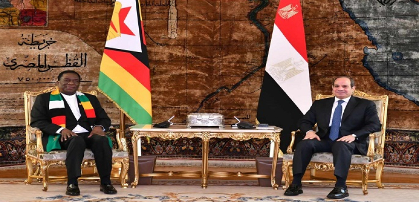 الرئيس السيسي يبحث مع رئيس زيمبابوي سبل تعزيز العمل الأفريقي المشترك