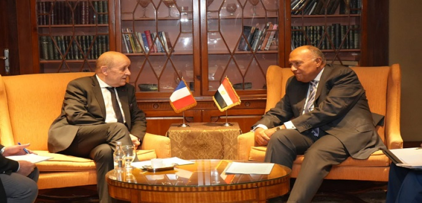 شكري يعقد مباحثات مع المبعوث الرئاسي الفرنسي إلى لبنان