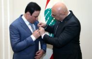الرئيس عون استقبل شارل حنا وهنأه على التكريم والوسام الذي ناله في نيويورك
