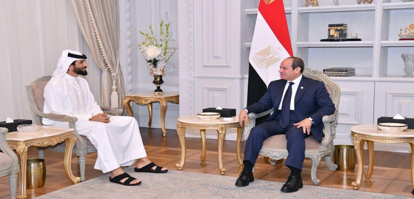 السيسى يؤكد حرص مصر على مواصلة التنسيق والتعاون مع البحرين فى جميع المجالات