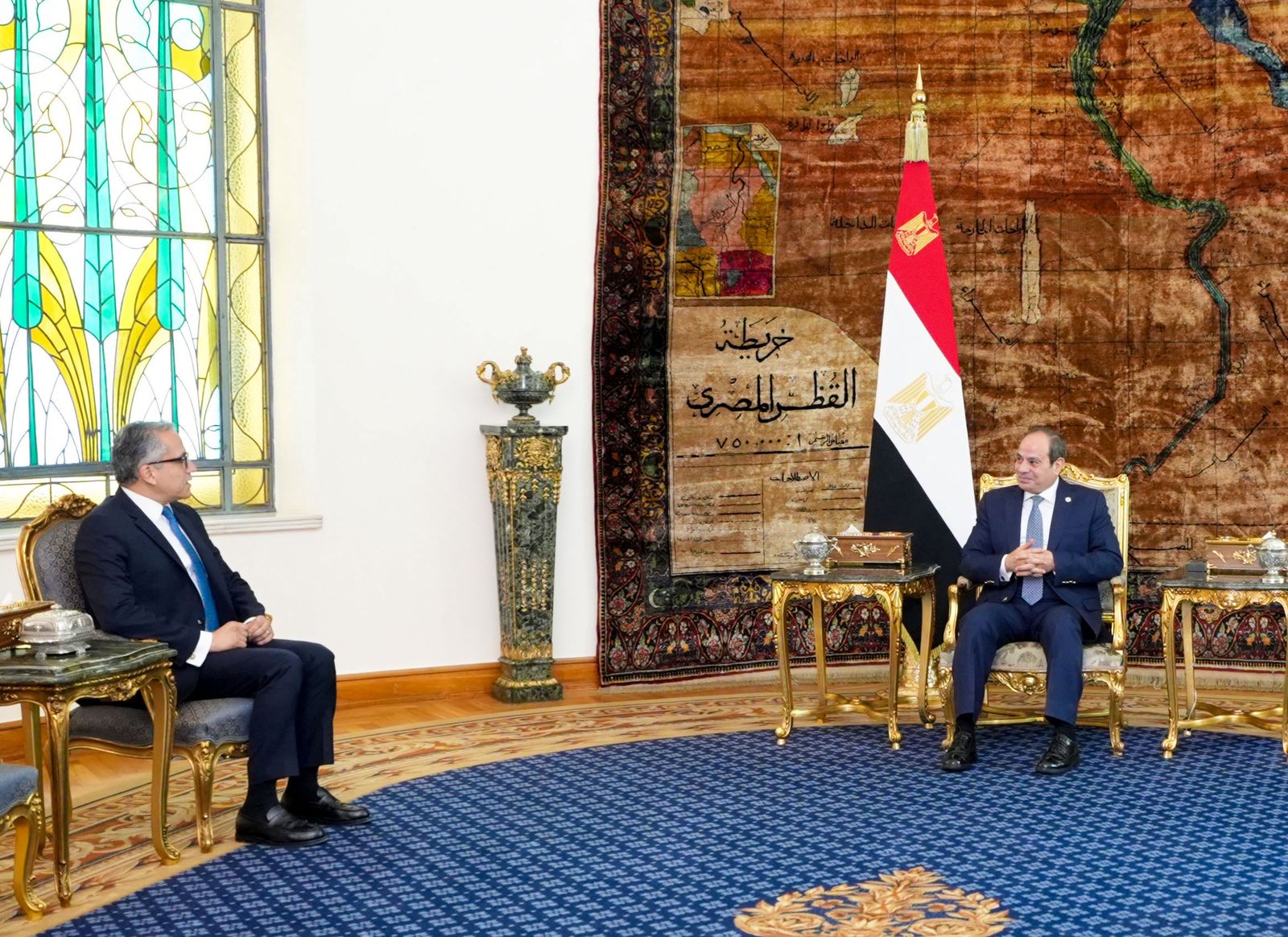 الرئيس السيسى يستقبل خالد العنانى المدير العام المنتخب لمنظمة اليونسكو
