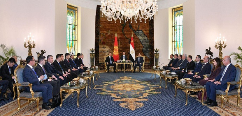 الرئيس السيسى يستقبل رئيس قرغيزيا ويبحثان تعزيز العلاقات الثنائية