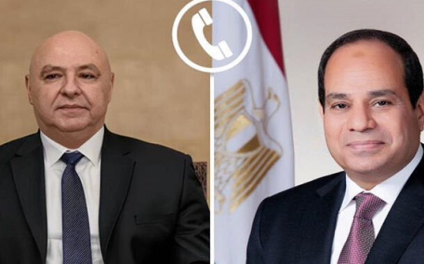 الرئيس السيسى يؤكد لعون تأييد مصر لجهود لبنان لبسط سلطة المؤسسات الوطنية على كامل التراب اللبنانى