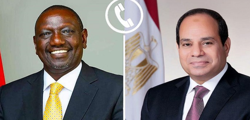 الرئيس السيسى يؤكد هاتفيا مع نظيره الكينى أهمية ملف مياه النيل بالنسبة لمصر