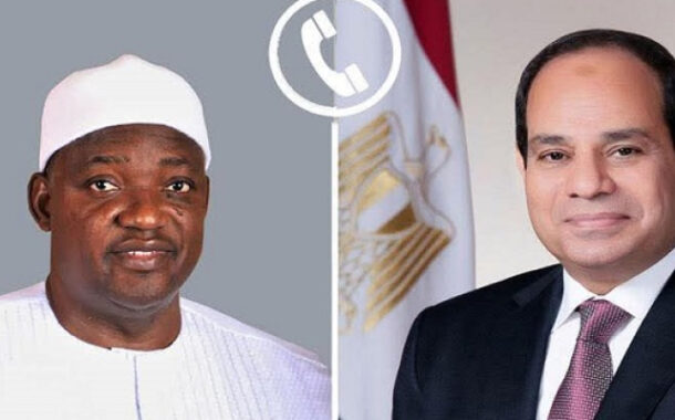 الرئيس السيسى ونظيره الجامبى يبحثان هاتفيًا مسار العلاقات الثنائية المتميزة والتطورات الإقليمية