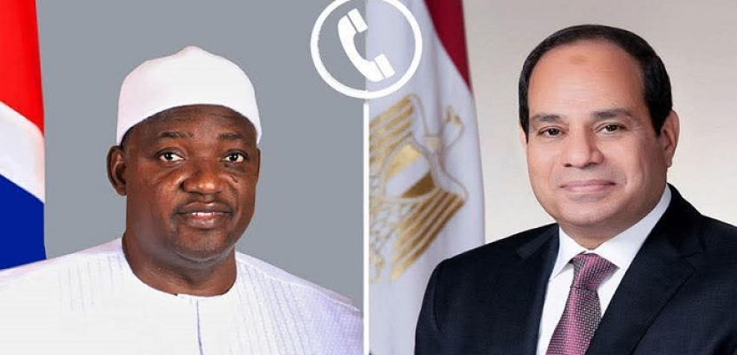 الرئيس السيسى ونظيره الجامبى يبحثان هاتفيًا مسار العلاقات الثنائية المتميزة والتطورات الإقليمية