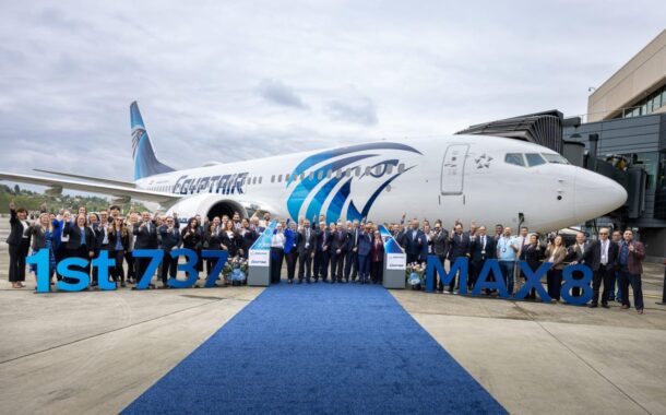 مصر للطيران تتسلّم أولى طائرات بوينج B737-8Max في إطار خطتها للتحديث الشامل لأسطولها الجوي