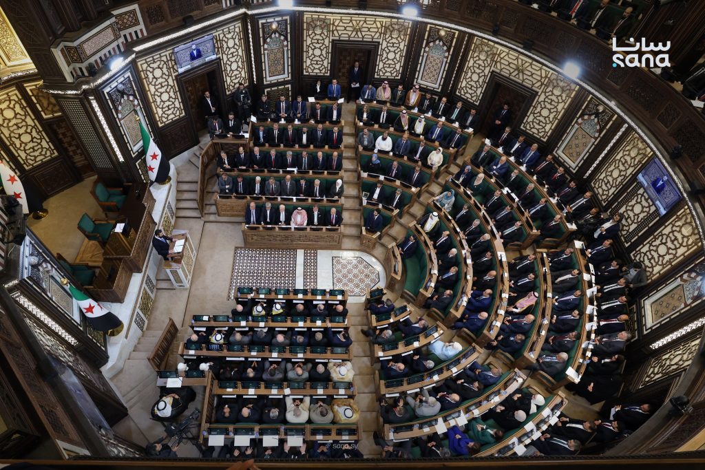 انطلاق الجلسة الأولى لمجلس الشعب السورى بحضور الرئيس الشرع