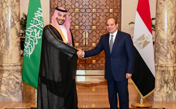 استقبل السيد الرئيس عبد الفتاح السيسي، صاحب السمو الملكي الأمير محمد بن سلمان بن عبد العزيز آل سعود، ولي عهد المملكة العربية السعودية ورئيس مجلس الوزراء