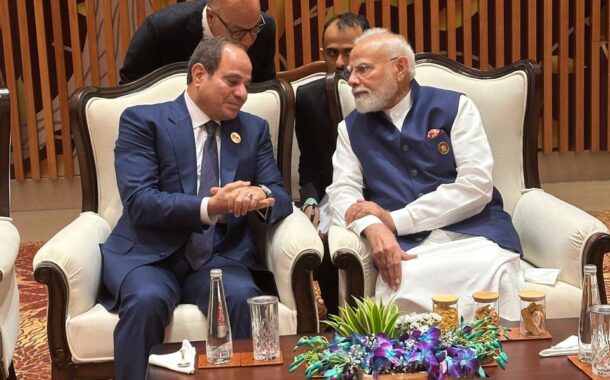 التقى السيد الرئيس عبد الفتاح السيسي،  بناريندرا مودي رئيس وزراء جمهورية الهند، وذلك على هامش أعمال القمة الثامنة عشرة لتجمع البريكس المنعقدة بالعاصمة نيودلهي