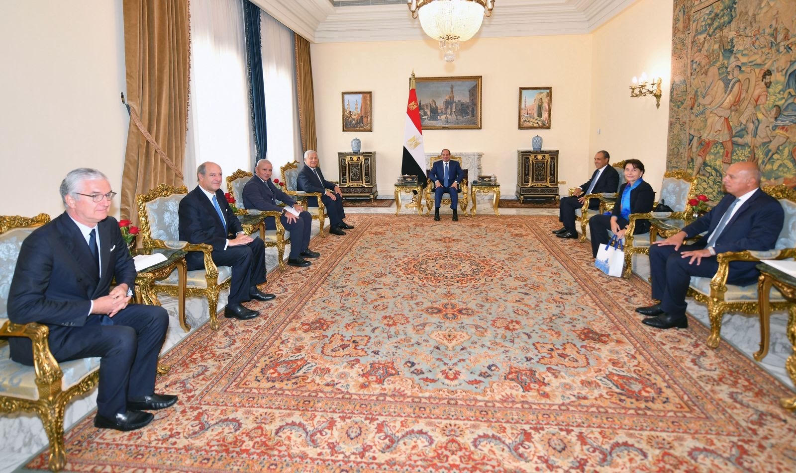 استقبل الرئيس السيسي السيد تاياني لبحث تطورات القضايا الاقليمية الدولية